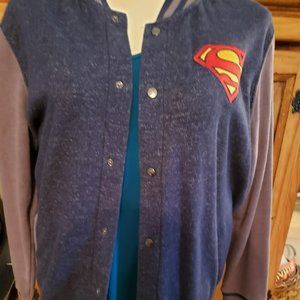 Superman jacket XL  lightweight varsity  XL long sleeve DC comics